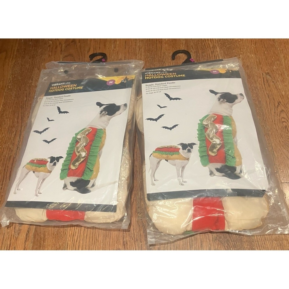 Dog Medium Halloween‎ Hot Dog Costume ls Bundle of 2 New In Package